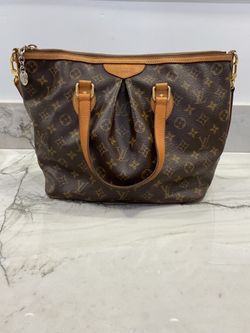 Pre-Owned Louis Vuitton Palermo Shoulder Bag PM Brown Canvas