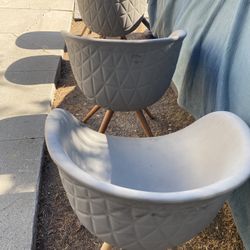 Mid Century Modern Deco Bucket Chairs