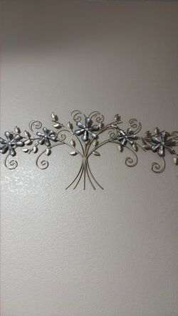 Metal Floral Wall Art Decor