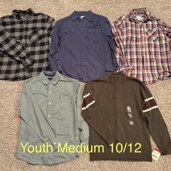 Youth Medium 10/12 Boys Clothing Lot - OshKosh, Nautica, The Children's Place