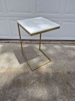 Marble-Top C Side Table