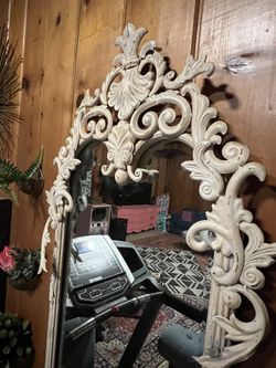 Vintage Mirror Shabby Chic Whimsical Victorian Mirror