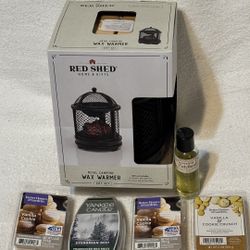 Red Shed Wax Warmer Gift Set With Yankee Candle And Better Home & Garden Melte.
