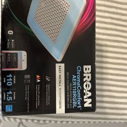 Broan Model# AER110RGB Ventilation Fan With Multi Colored Chrome LED