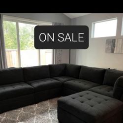 Modular Sectional Sofa Couch With Storage Ottoman 