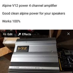 Alpine V12 4 Channel Amplifier