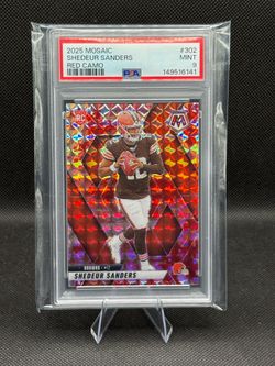 Shedeur Sanders Rookie Red Camo PSA 9 POP 7