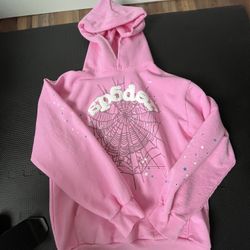 Brand New  Men’s Large  Pink Spider Hoodie 