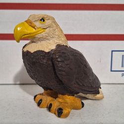Vintage Hand Painted Eagle Statue 3"