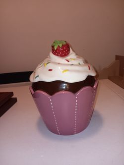 Ceramic Cupcake Cookie Jar