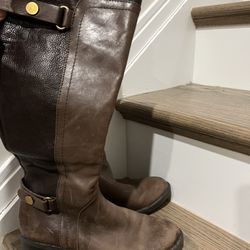 Franco Sarto zip up leather boots size 6