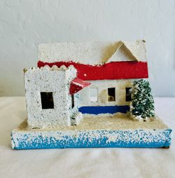 Vintage Japan putz Christmas house