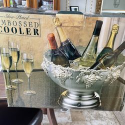 Vintage Silver-Plated Embossed Cooler