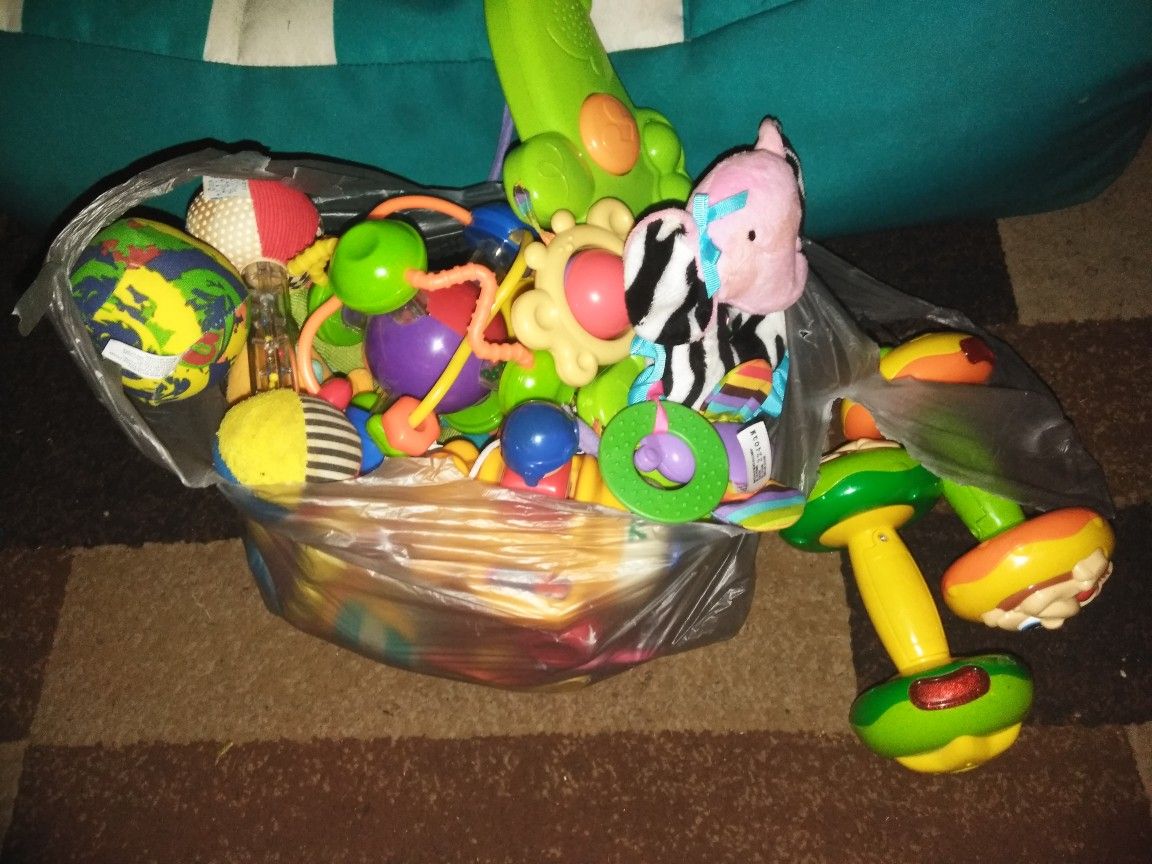 Bag of baby toys