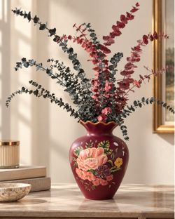Red Ceramic Vase