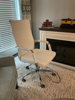 Modern high back desk chair, $30