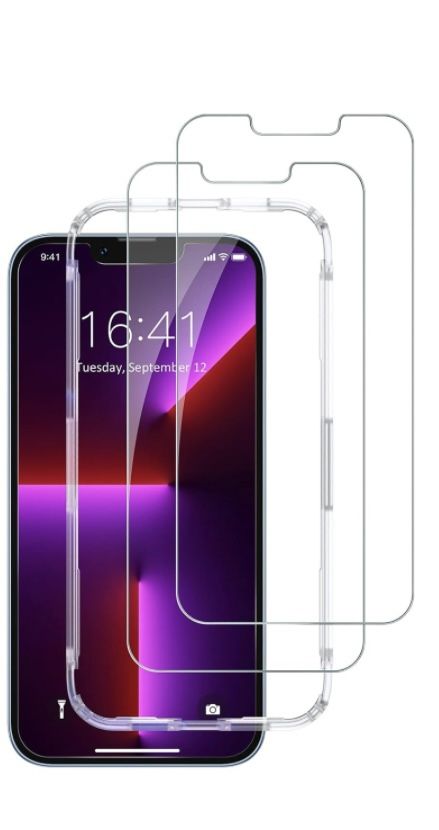 2-Pack Screen Protector for iPhone iPhone 13 Pro Max, Double Shatterproof Tempered Glass [Easy Installation] [9H Hardness] [99.99% (6-1301)