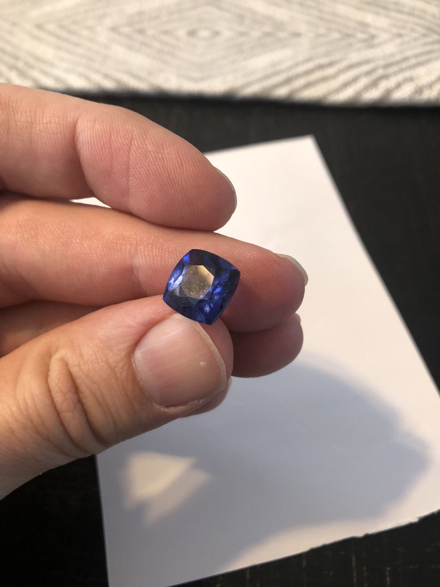 9.97 Carat Natural Blue Tanzanite Gemstone Cushion Cut