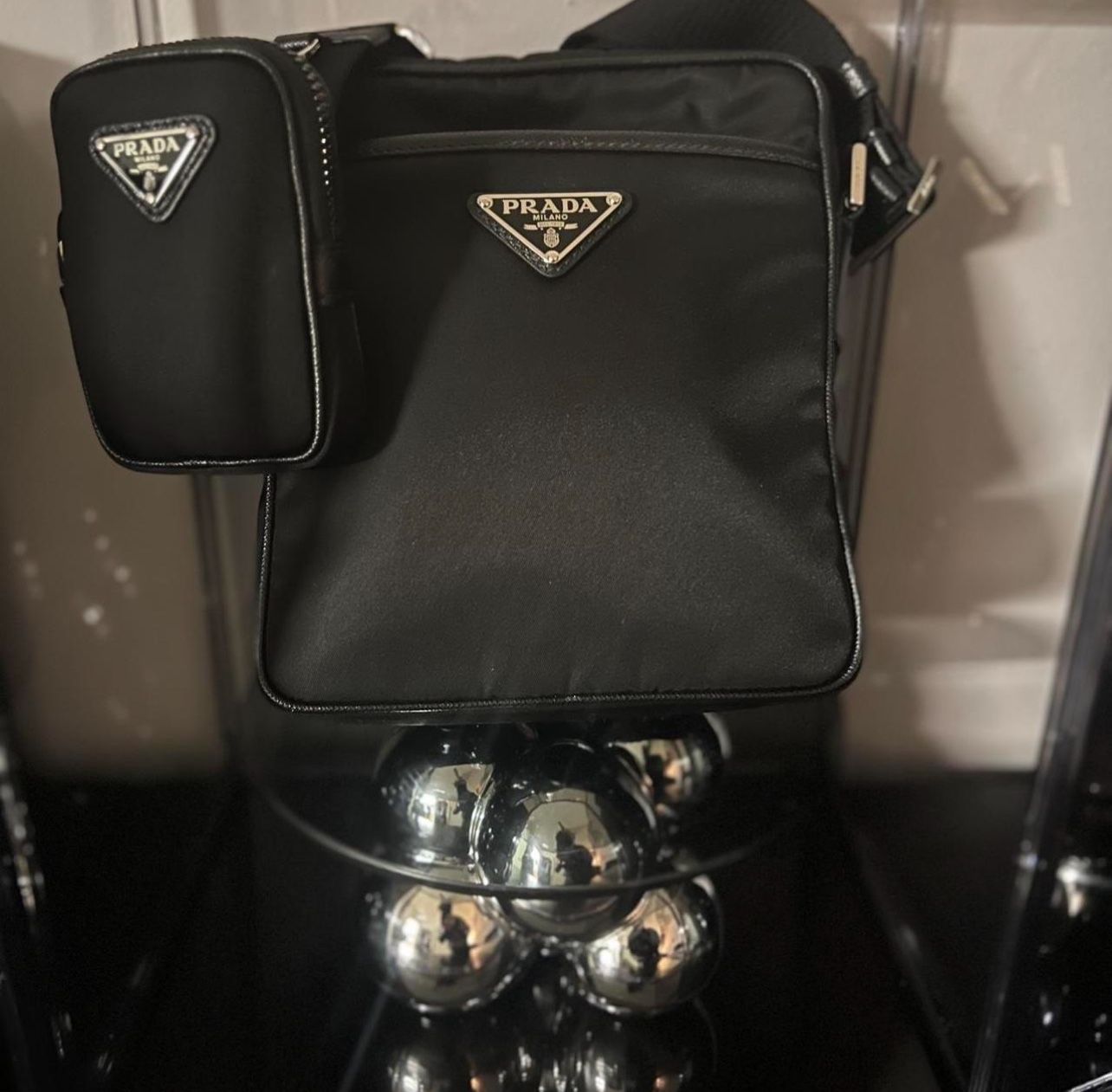 Prada Re-Nylon and Saffiano shoulder bag