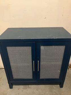 Sauder Vista Key Accent Storage Cabinet in a Navy Blue