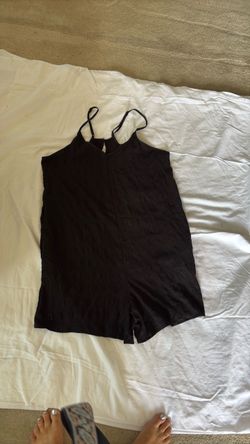 Black romper with pockets