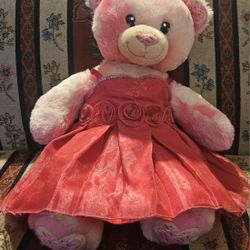 VALENTINES  DAY BUILD-A-BEAR SUGAR COOKIE PASTEL TEDDY BEAR PLUSH  