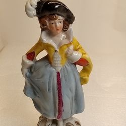 VTG Goldcastle Fancy Victorian Lady W/Feather Plume In Hat #C206 CHIKUSA Japan