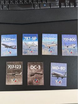 American Airlines 100th Anniversary 7-Card Trading Set
