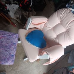 Rocking Chair With Rocking Stool And Cushions