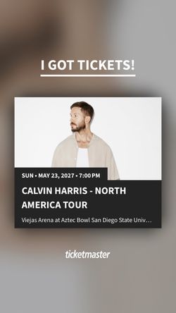 Calvin Harris North America Tour Ticket