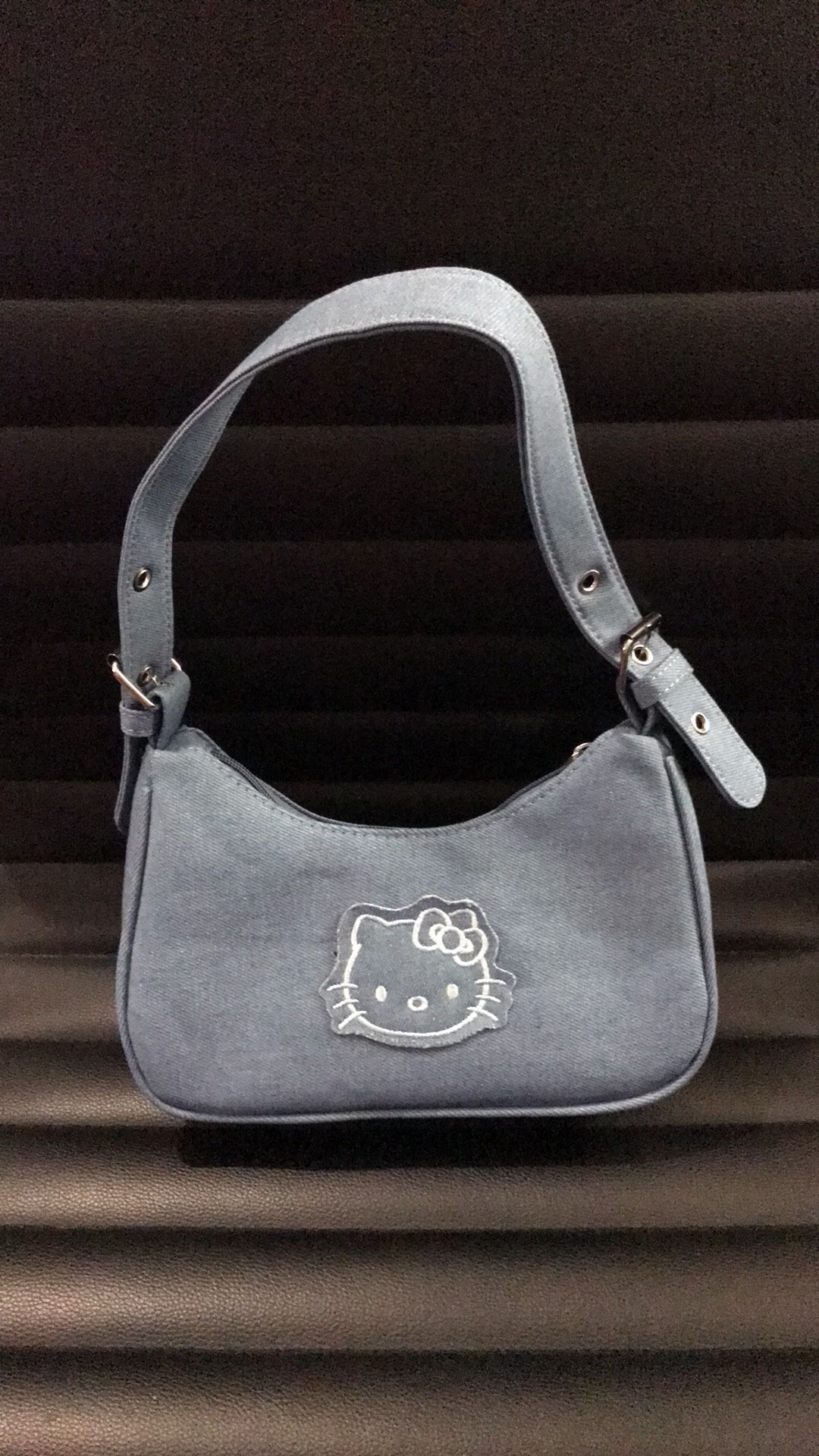 Hello Kitty Denim Blue Y2K Style Purse,Habndbag