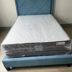 NEW MATTRESS FULL SIZE PLUSH WITH BOX SPRING
