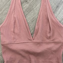Pink halter top