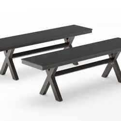 BRAND NEW!! BEAUTIFUL! set Of 2 Heavy Duty Benches (home Depot Price $300!!) 