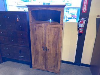 Medium Toned Brown 2 Door Armoire