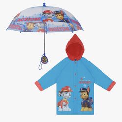 Paw Patrol Raincoat & Umbrella For Toddler 