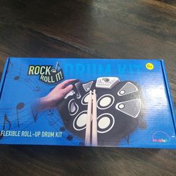 Rock And Roll It – Drum. Roll Up Portable Drum Set for Kids & Adults.