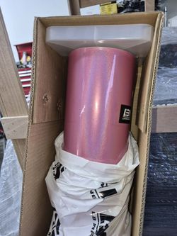 Laser flip glitter pink vinyl wrap roll 5x60