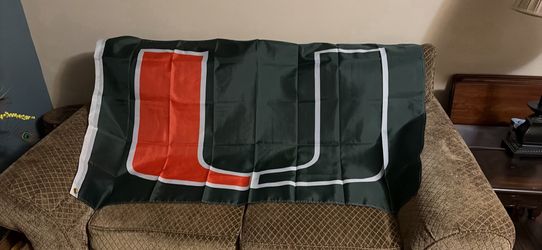 LARGE 3 X 5 MIAMI HURRICANES FLAG