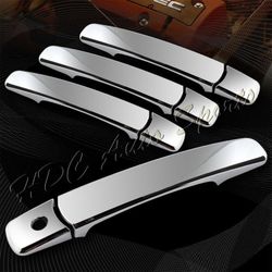 For 2008-2013 Nissan Rogue Mirror Chrome Adhesive Door Handle Cover Cap Kit 8Pcs -(2-DHC-1215