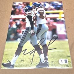 Mario Manningham Signed 8x10 Photo Authenticated
