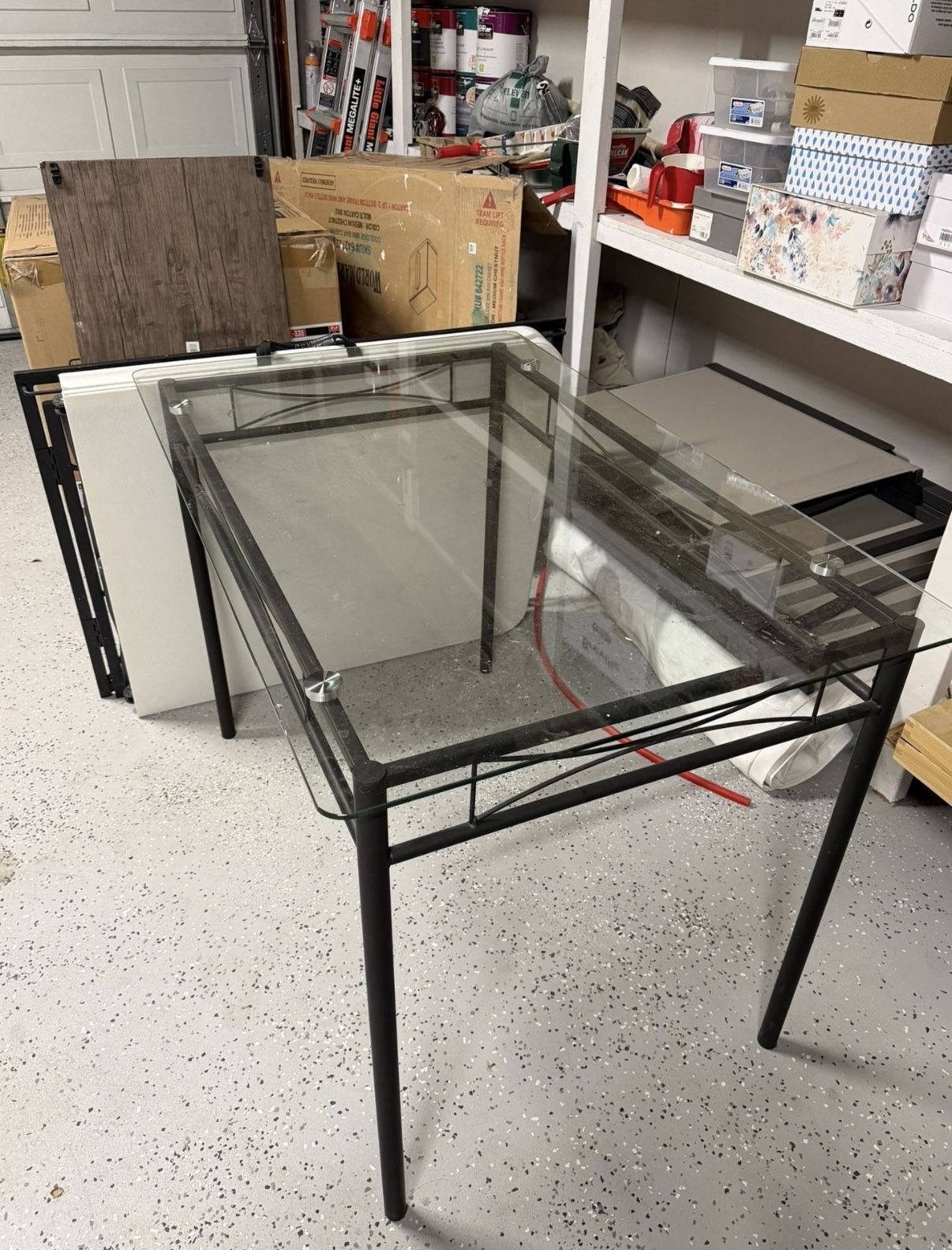 Small glass dining table 