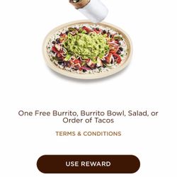 Chipotle Free Double Meat with Guac