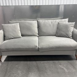 Free Delivery - Gray Velvet Couch