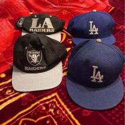 DodgerHats 7 1/4 Size Available . No Raiders Sold Allready $10.00 Each