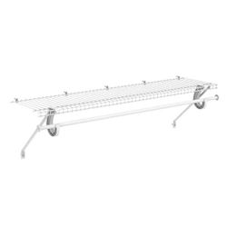 Wall Mount Steel Wire Closet Shelf With Closet Rod - 48"x12"