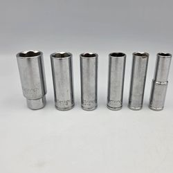 6 Metrinch Deep Well Sockets Various Sizes