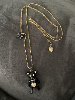 Betsey Johnson Teddy Bear Necklace