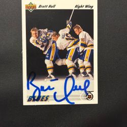 Brett Hull Upper Deck (contact info removed)-92 Blues