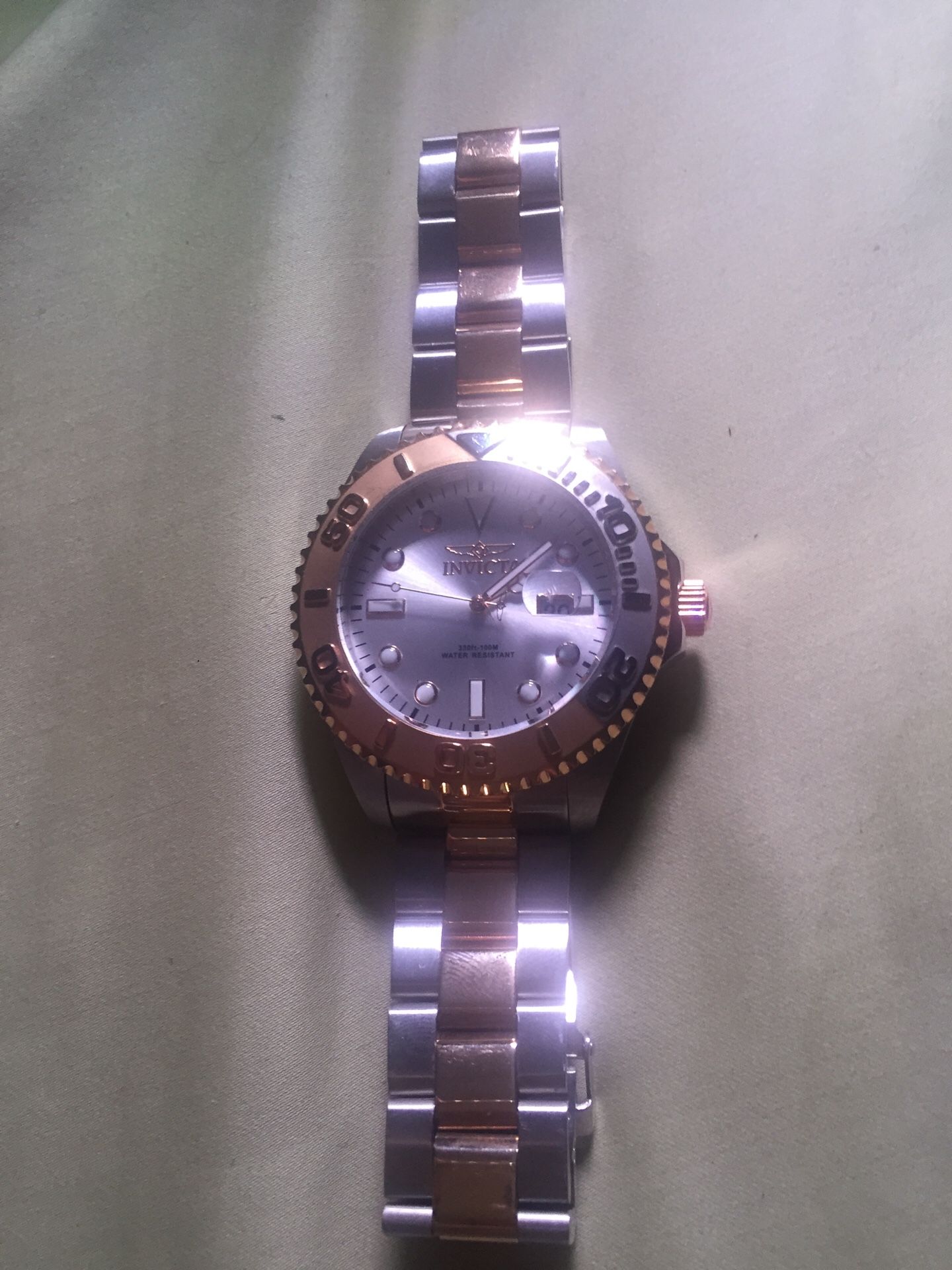 Invicta Pro Diver two tone men's wrist watch